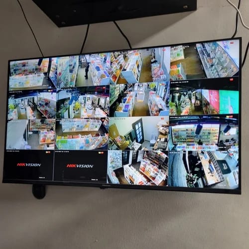 Image showing High-end surveillance camera installed for enhanced site security.